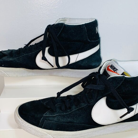 NIKE BLAZER MID '77 BLACK SUEDE SB ZOOM MENS 10.5M SNEAKERS 429988006 GOOD COND - Picture 2 of 8